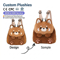 Sac à dos en peluche anime réglable, motif dessin animé, rembourrage en coton PP, idéal pour les anniversaires d'enfants - Vente chaude