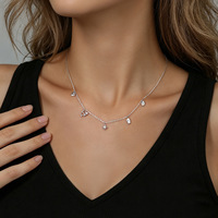 Collier multi-breloques en argent 925, plaqué or 14 carats, avec pendentifs Cœur, Étoile, Hamsa, chaîne de clavicule superposable, bicolore, vente en gros