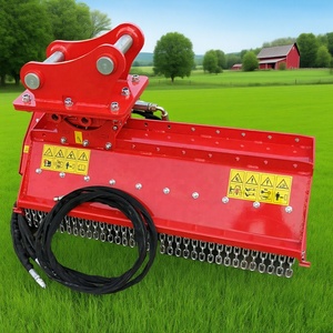 รถขุดตีนตะขาบใหม่ 4-6 ตัน พร้อมหัวตัดหญ้า/ตัดไม้/ตัดพุ่มไม้/ตัดหญ้าแบบฟลายวีล พร้อมมอเตอร์ เกียร์ แบริ่ง และเคลือบสีฝุ่น - ขาย - Product Image 1