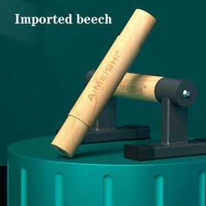 ZJFIT 2024 Fitness Sport Push up Gym Exercise Training Solid Beech Wooden <span class=keywords><strong>Paralettes</strong></span> Stands Push up Bars - Product Image 4