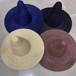 <span class=keywords><strong>Cappello</strong></span> da <span class=keywords><strong>Mago</strong></span> Retrò a Punta con Tesa Larga in Paglia di Grano, <span class=keywords><strong>Cappello</strong></span> da <span class=keywords><strong>Mago</strong></span> per Spettacoli, Sfilate e Halloween - Product Image 6