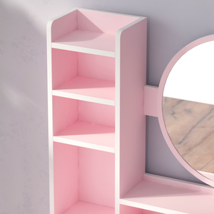 Modern Pink Large Makeup <strong>Cheap</strong> Mirrored Nordic <strong>Drawers</strong> Vanity Mirror <strong>Set</strong> Dressing Table With Mirror and Stool - Product Image 2