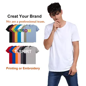 Guangzhou Kledingstuk Fabrikant Premium T Shirts 100% Katoen Effen T-shirt Groothandel T-shirt Voor Mannen Vrouwen