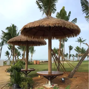도매 방수 내화 몰디브 팜 리프 짚 우산 인공 초가 루핑
