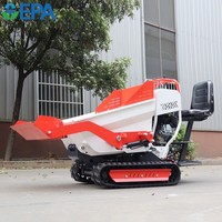 ENVÍO GRATUITO: Minicargadora China con Ruedas Ortopedizadas, Certificación CE EPA, con Cucharón, Zanjadora y Arado Rotatorio