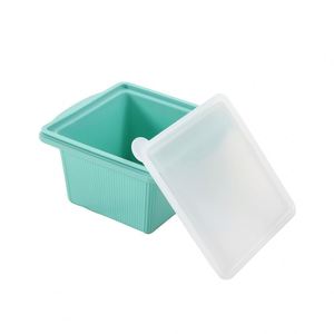 Nouveau bac de congélation en silicone pour soupes avec couvercle, cadre renforcé en acier, moule de congélation pour aliments pour bébés, bac de congélation à portions contrôlées - Product Image 4