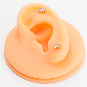 Labret en Titane G23 avec Zircon Marquise, Barre Droite pour Piercing Langue et Oreille, Bijoux de Corps pour Femme, Vente en Gros - Product Image 2