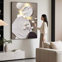 Murale suspendue de style luxe léger, design abstrait imprimé jet d'encre, haut de gamme, pour salon, salle à manger, hall d'entrée, fond de canapé