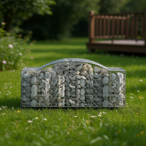 Panier gabion arqué en fer galvanisé 78,7x19,7x39,4 Ornement de jardin Décoration paysagère extérieure - Product Image 2
