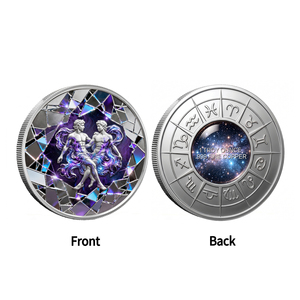 Moneda Conmemorativa Moderna de Cobre Puro 999 de 1oz con Diseño de los Gemelos Astrológicos <span class=keywords><strong>Géminis</strong></span> para Regalo Empresarial o Decoración - Product Image 2