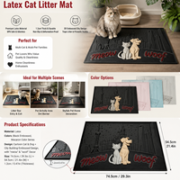 Tapis de litière pour chat de grande taille, antidérapant, facile à nettoyer, attrape-litière, avec logo couleur et tailles personnalisées