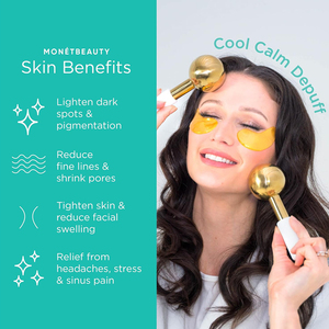 Aço inoxidável Globos De Gelo De Ouro para Faciais Cryo Massagem Reduzir Inchaço Aperte os Poros <span class=keywords><strong>Sinus</strong></span> <span class=keywords><strong>Relief</strong></span> - Product Image 5