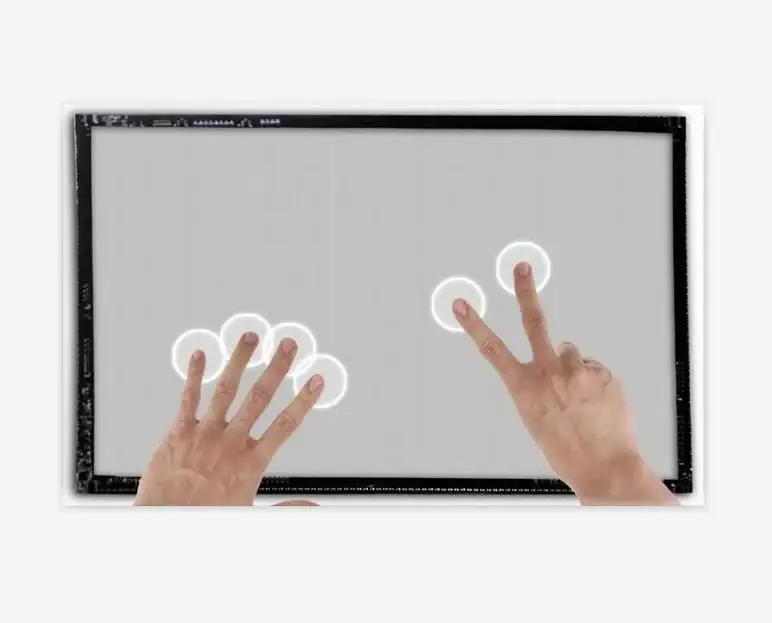 Moniteur tactile IR 32 43 49 55 65 pouces cadre ouvert lisible à la lumière du soleil 1000 nit lcd écran tactile ir superposition d'écran