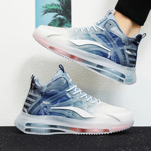 Men's High-<b>Top</b> Casual Sports Shoes Breathable Fabric Lace-Up Design Anti-Slippery Rubber Sole for Spring Daily <b>Walking</b> Winter - Product Image 5