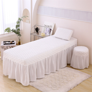 Copripiumino trapuntato di lusso per lettino da massaggio, delicato sulla pelle, per tutte le stagioni, per saloni di bellezza, set <span class=keywords><strong>lenzuola</strong></span> per lettino spa, personalizzabile con logo, all'ingrosso - Product Image 1