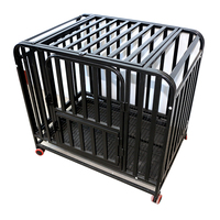 Cage à chien pliable en fer, empilable, solide, respirante, en gros