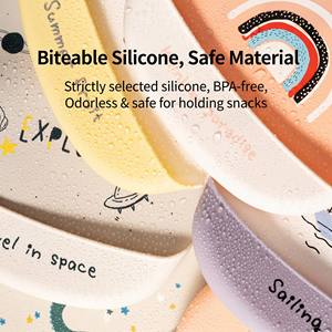 Bavoirs pour <span class=keywords><strong>bébé</strong></span> en silicone de qualité alimentaire avec grande poche anti-miettes, imperméables et lavables, pour nourrissons et tout-petits - Product Image 2