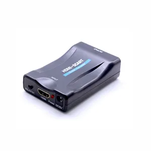 WISTAR-convertidor de vídeo 1080P HDMI a SCART, Adaptador de Audio con Cable USB para decodificador de TV