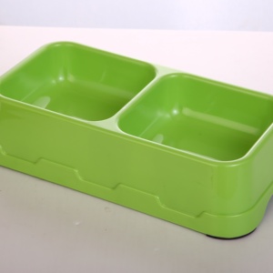 Wholesale 2 In 1 Rectangle Square Pet Double Bowl Non Slip Plastic <b>Cat</b> Dog <b>Feeder</b> Bowl Dual Compartment Pet Food Water Bowl - Product Image 6