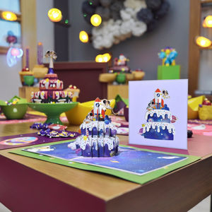 Cartes d'anniversaire avec carte d'anniversaire 3D gonflable à souffler, vous pouvez insérer des chiffres DIY sur le dessus du gâteau - Product Image 1