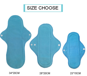 Serviettes hygiéniques lavables et réutilisables en tissu, avec dessus en polaire, double couche anti-fuite, douces et écologiques pour usage quotidien féminin - Product Image 6
