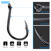 200 pièces/paquet Petits hameçons de pêche à haute teneur en carbone pour appâts, hameçons Drop Shot, hameçons pour vers, pour Black-bass, Crappie, Walleye, Panfish
