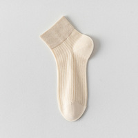 Chaussettes courtes en coton de couleur unie pour femmes, chaussettes de sport courtes pour tous les jours, pour l'été
