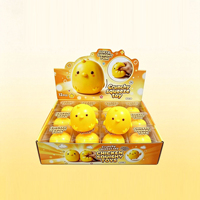 Jouet sensoriel anti-stress en forme de canard carré à presser, jouet souple à bruit crépitant ASMR, bloc de construction sensoriel pour cadeau de vacances