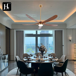 54 inch reversible LED electric <b>ceiling</b> <b>fan</b> DC motor 6-speed digital remote control household blade metal material - Product Image 6