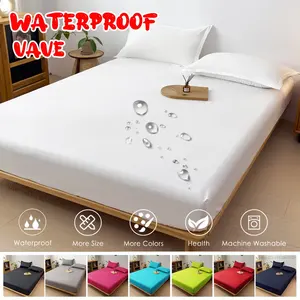 Cubrecolchón Infantil Ajustable Impermeable Protector de Colchón Liso de Poliéster Lavable a Máquina para el Hogar - Product Image 4