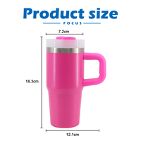 Nuevas llegadas desde almacén de EE. UU.: Taza térmica de acero inoxidable 304 de 14 oz, vaso de viaje para café con doble pared y aislamiento al vacío, con pajita.