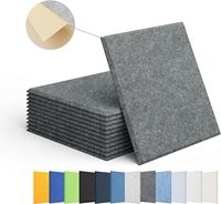 100% Panneaux insonorisants en fibre de polyester Panneaux de feutre, panneaux insonorisés Décorations murales auto-adhésives