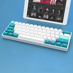 인체 공학적 RGB led 게이머 액세서리 teclado 무선 컬러 컴퓨터 usb 노트북 블루투스 컴퓨터 게임 기계식 키보드