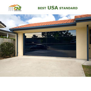 باب مرآب زجاجي كامل من CHI مقاس 16×7 و16×8 و9×7 و9×8، باب مرآب تجاري أوتوماتيكي من الزجاج المقسى الأسود للمنازل - Product Image 4