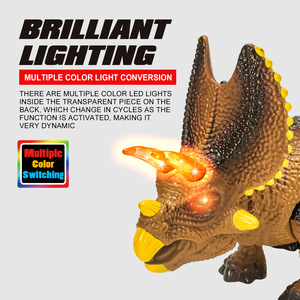 Juguetes de dinosaurios con control remoto que imitan la marcha y los sonidos, dinosaurio triceratops con movimiento de cabeza, <span class=keywords><strong>juguete</strong></span> <span class=keywords><strong>robot</strong></span> para regalos de cumpleaños - Product Image 5