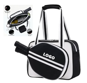 Premium PU Leather Padel <b>Bag</b> Large Capacity Comfortable <b>Sports</b> Racket Gym Handbag <b>Small</b> Pickleball Tote <b>Bag</b> with Custom Logo - Product Image 1