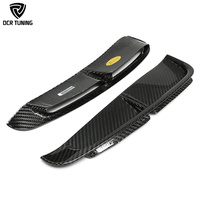 Couvre-aération latérale adhésif noir brillant en fibre de carbone pré-imprégnée 3K pour Panamera 971, pour garniture d'admission d'air en carbone sec