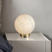 Lampe en marbre espagnol entièrement en cuivre, lampe de chevet de chambre à coucher, comptoir de bar, lampe de bureau, lampe de table décorative de style moderne et simple