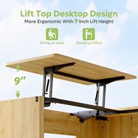 Bureau d'ordinateur en bois en forme de L SENYU, hauteur réglable, table d'écriture pour le bureau à domicile