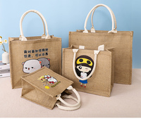 Sac fourre-tout en toile de jute naturelle, plusieurs tailles - Sac de courses durable, écologique et réutilisable avec poignée rembourrée, commande en gros