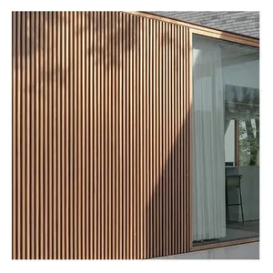 Modern Wood Grain Texture Look Stone Wall Cladding For Exterior Decorative Decorative Wall Panels WPC Wall Panel Outdoor