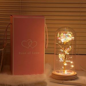 โคมไฟแก้วทรงดอกไม้ LED สไตล์โมเดิร์นสุดหรู ปี 2026 ขายดี เหมาะสำหรับตกแต่งห้องนอนในวันคริสต์มาส วันวาเลนไทน์ วันเกิด - ของขวัญสำหรับแฟนสาว - Product Image 3