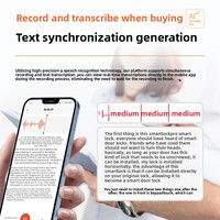 Grabadora de Voz Inteligente Portátil con Transcripción de Grabación con un Solo Botón, Gadget Ideal para Trabajadores y Estudiantes