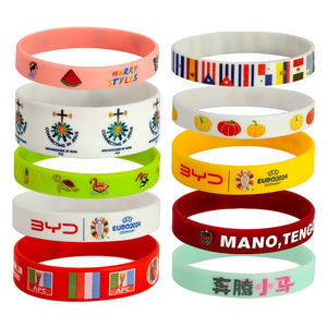 Ucuz özel moda Logo baskı kauçuk bilezik kabartmalı oyuk spor silikon bileklik bilezik - Product Image 6