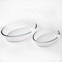 Plat de cuisson en verre: plat de cuisson rond en verre transparent avec poignées-bol couvert pour la cuisson, la cuisson, le micro-ondes, le lave-vaisselle