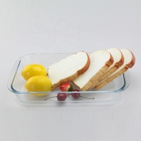 Assiette de cuisson en verre transparente, plaque rectangulaire de mm, pour la cuisine
