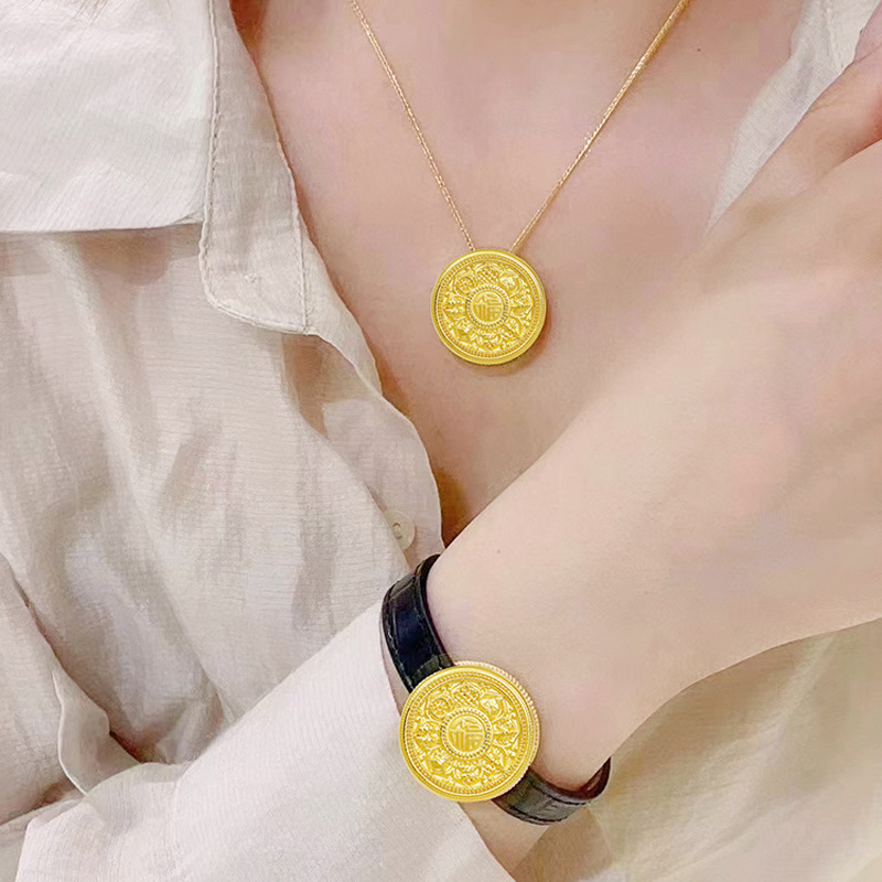 pure gold jewelry set 18k real