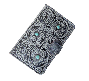 Nuevo Bolso de Mano Estilo Occidental con Diseño Floral Grabado a Mano, de Cuero Genuino, Impermeable, con Borlas, Tipo Clutch, Vintage, Multiusos - Product Image 2