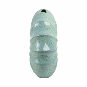 Vaso in ceramica con design a spirale, ispirato al mare, per decorare il soggiorno e l'arredamento della casa - Product Image 3
