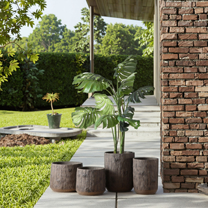 Superficie de patrón de madera realista para interiores y exteriores, macetas de <span class=keywords><strong>cemento</strong></span> grandes, moldes de decoración para jardín y hogar para jardineras de hormigón - Product Image 6